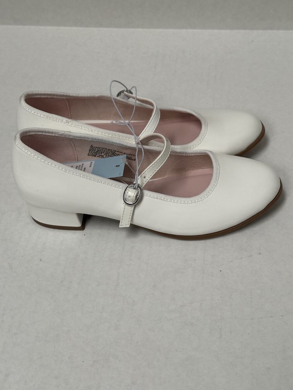 Cat & Jack Kids' Girls Avi Patent Dress Heels White Size 4